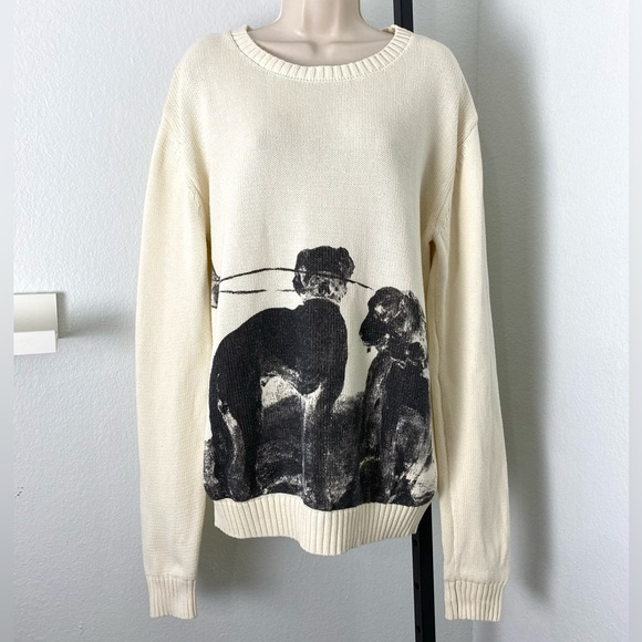 Basketcase Sweater Dogs on A Leash Graphic Like New - Picture 6 of 13